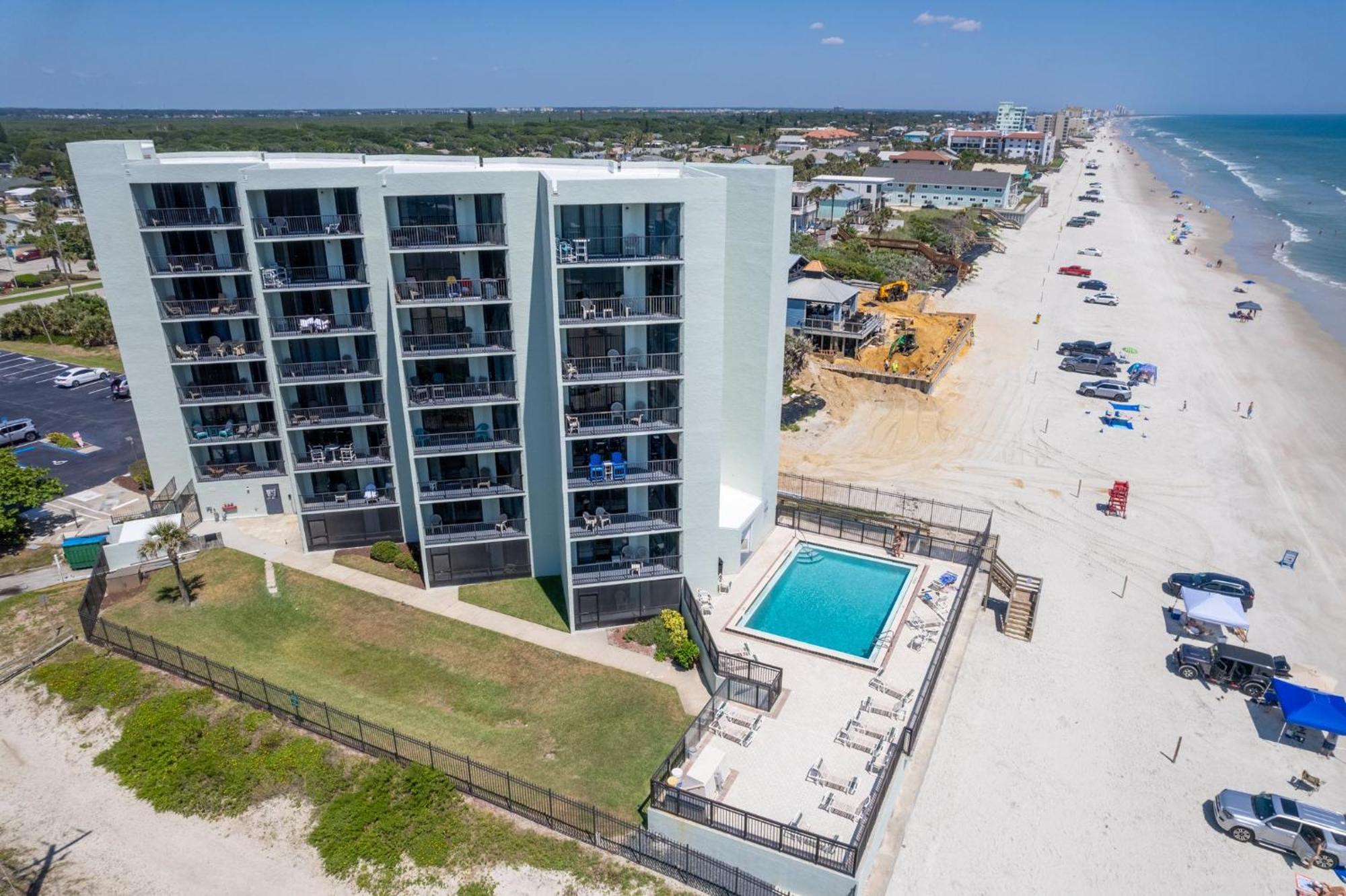 Ocean View With A Beachfront Pool At Ocean Trillium Condo ~ 702 新士麦那海滩 外观 照片